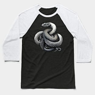 "The Enigma of the Dark and Twisty Snake" Baseball T-Shirt